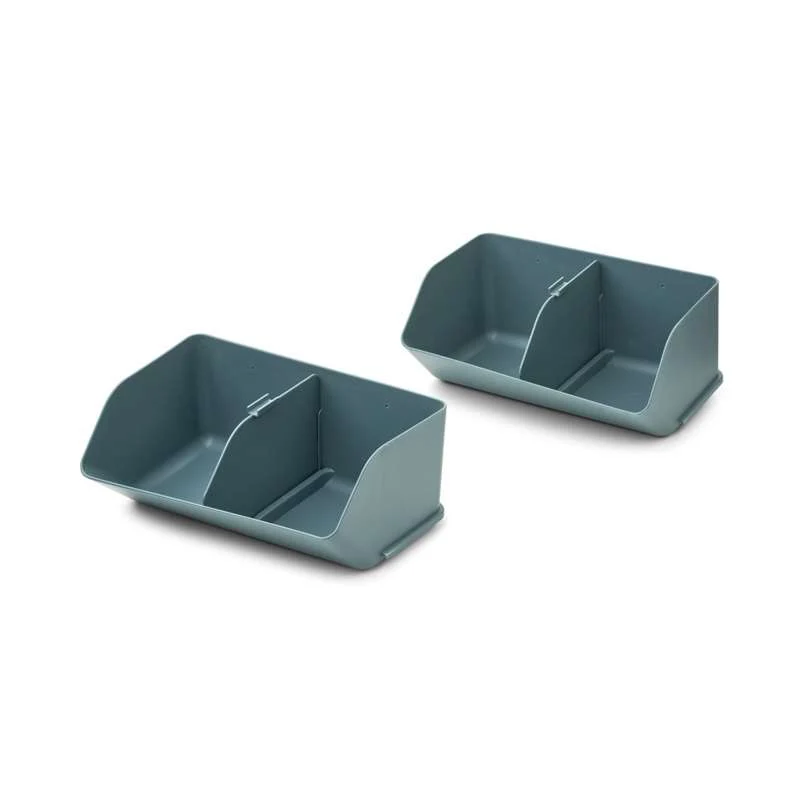 Liewood Rosemary Opbevaringskasse - Medium - 2-pak - Whale Koboltti
