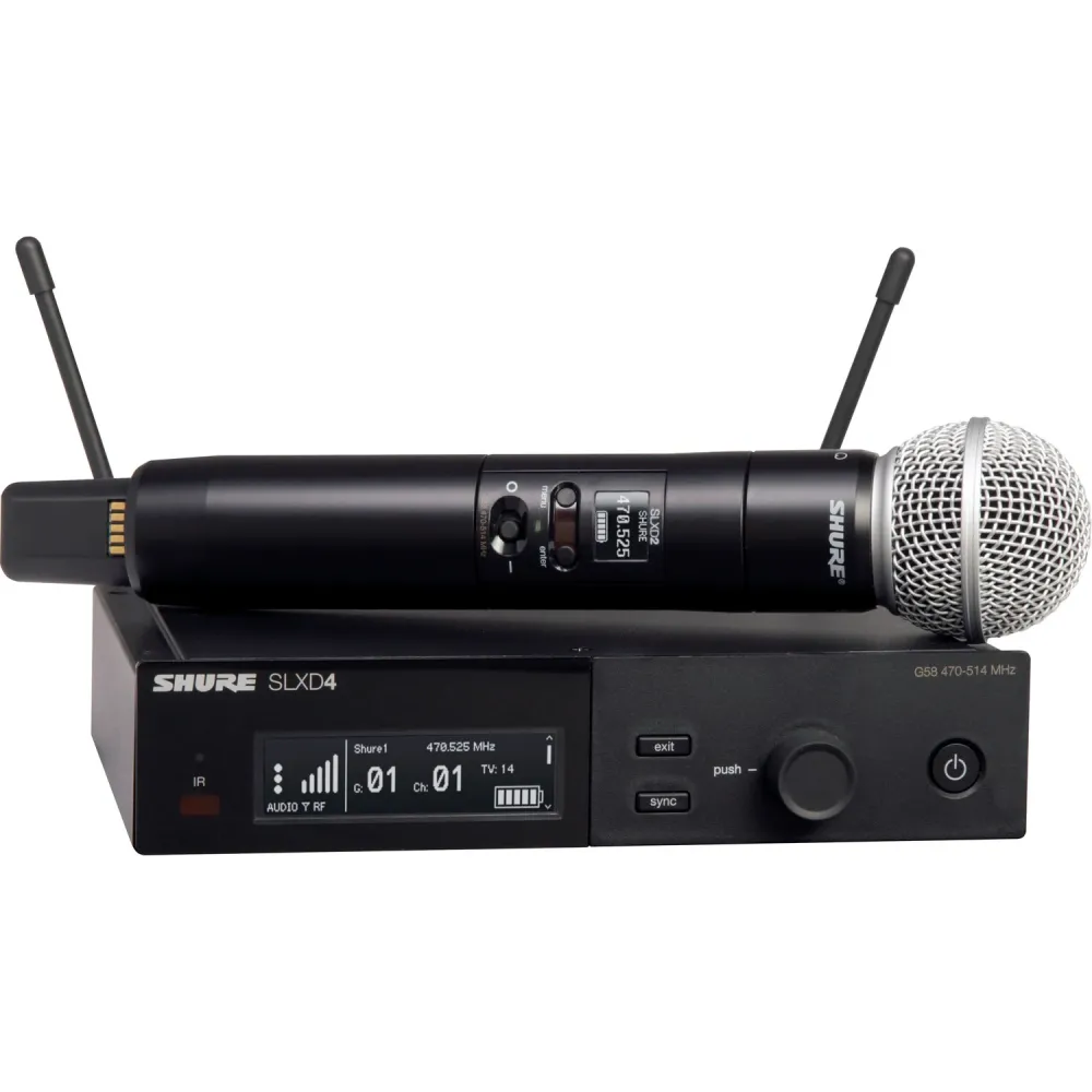 Shure SLXD24E/SM58-S50 Langaton Mikrotonit Järjestelmä (823-865Mhz)