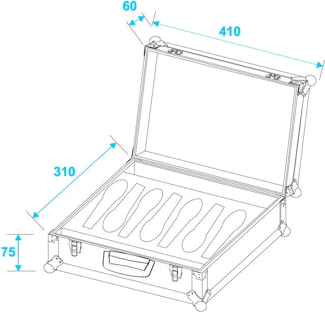 Mikrotonit Flightcase Road 7 (Musta)