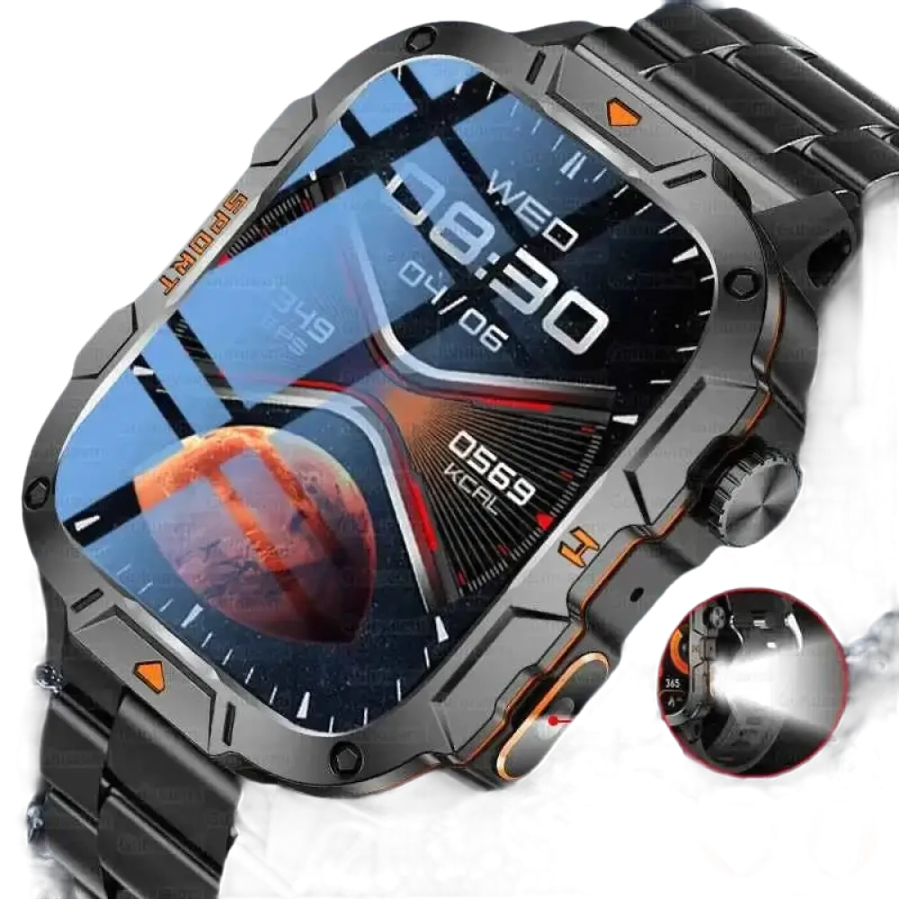 Montre Intelligente Militaire 2025 Homme Étanche 5ATM