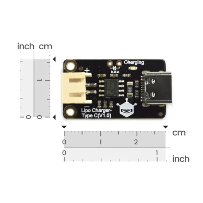 USB Type-C LiPo-akun latausmoduuli: 3,7V litiumioniakun lataus DFRobot