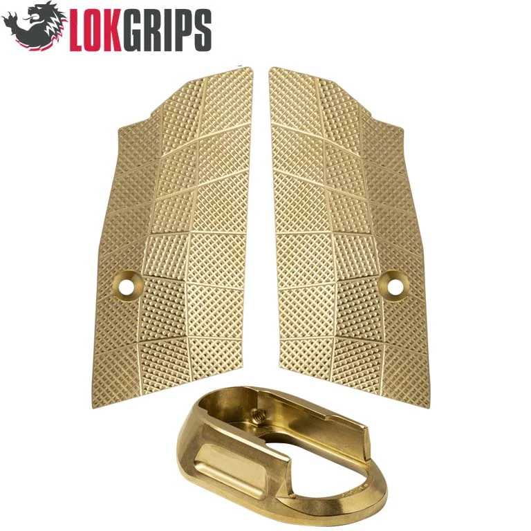 CZ Shadow 2 Compact & Carry lyhyet messinkiset kahvapaneelit & messinkinen lippaskaivo | Gridlok
