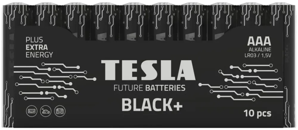 Tesla Black+ AAA Paristot (10 kpl)