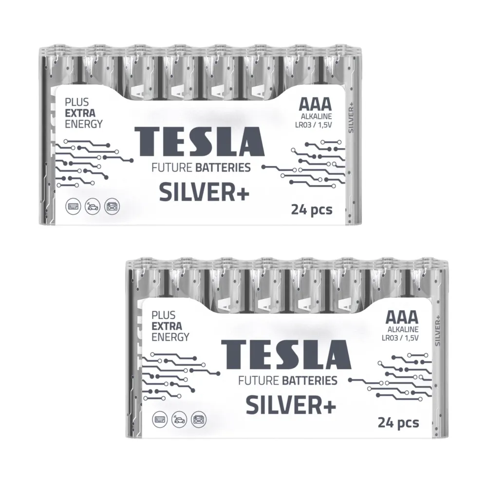 Tesla Silver+ AAA Alkaline Paristot (48 kpl)