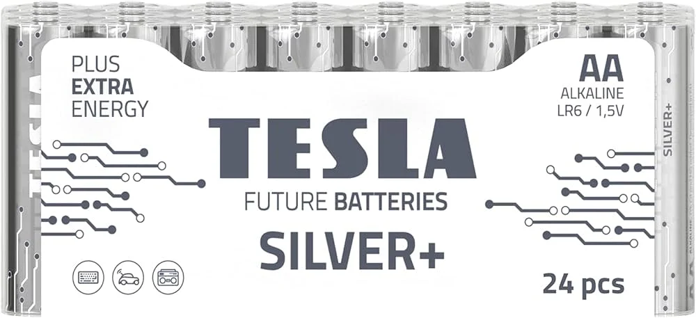 Tesla Silver+ AA Alkaline Paristot (24 kpl)