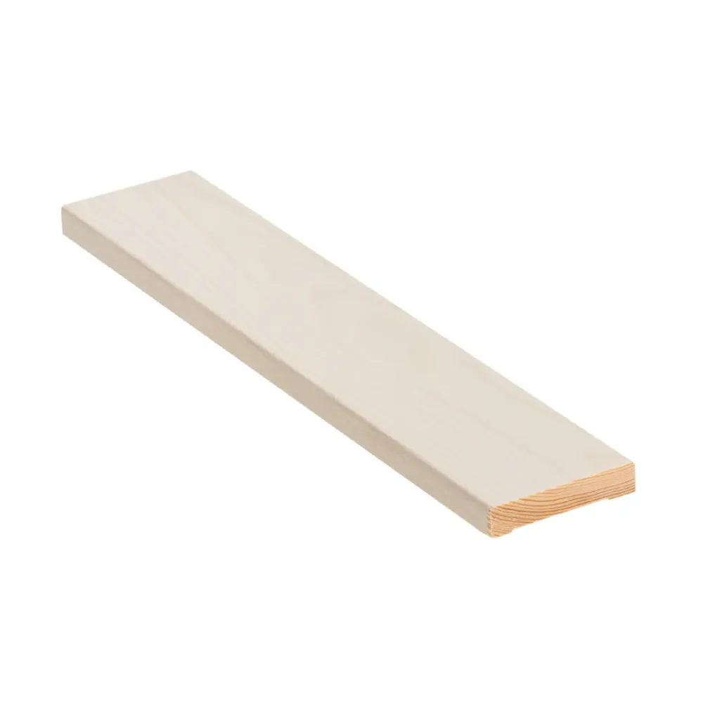 Peitelista 12x42x3300, Mänty, Valkokalattu