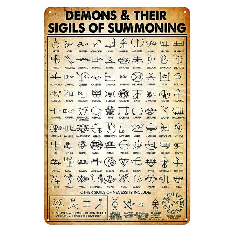 Demons And Their Sigils Summoning peltikyltti