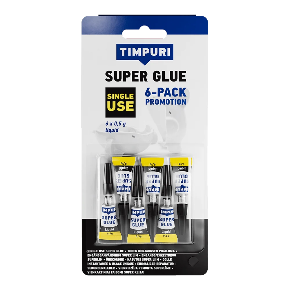 TIMPURI Super Glue 6-pack 6x0,5g
