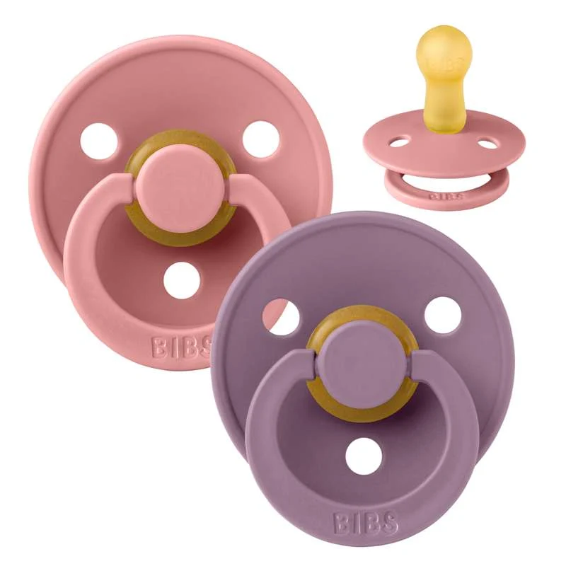 Bibs Pyöreä Colour Tutti - 2-Pak - k. 2 - luonnonkumi - Pölyinen vaaleanpunainen/malva