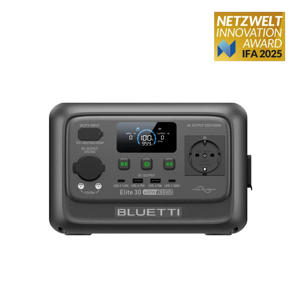 BLUETTI Elite 30 V2 Portable Power Station | 600W 288Wh BLUETTI-EU