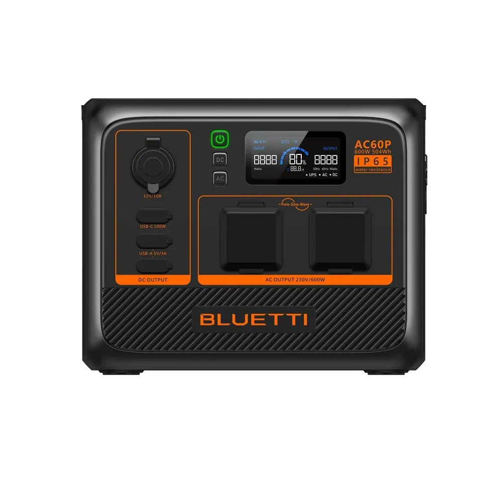 Kannettava BLUETTI AC60P voimalaitos | 600W 504Wh Bluettipower-EU