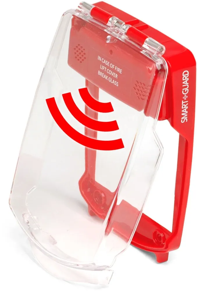 SG-FS-R Smart+Guard Call Point Cover, Flush Sounder, Red Vimpex