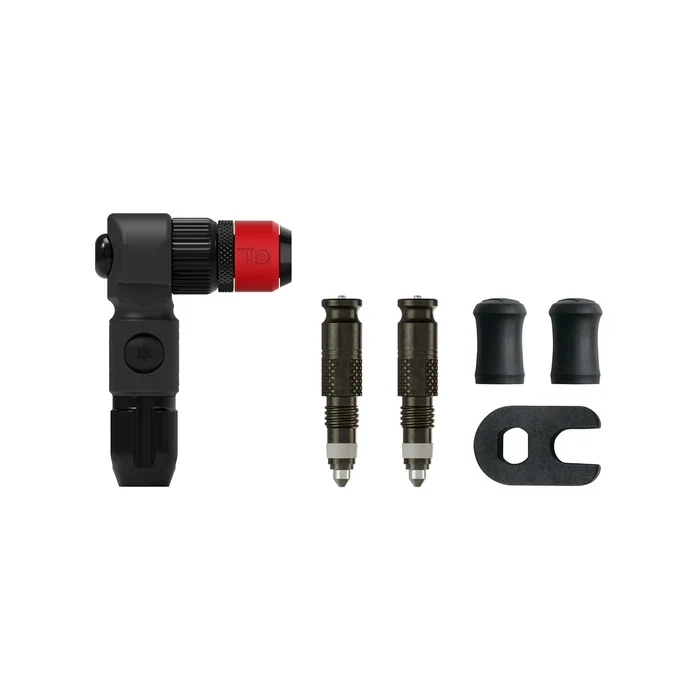 LEZYNE ABS PRO CLIK -pumppukärkisarja, jossa on 2 CLIK-venttiiliydintä.
