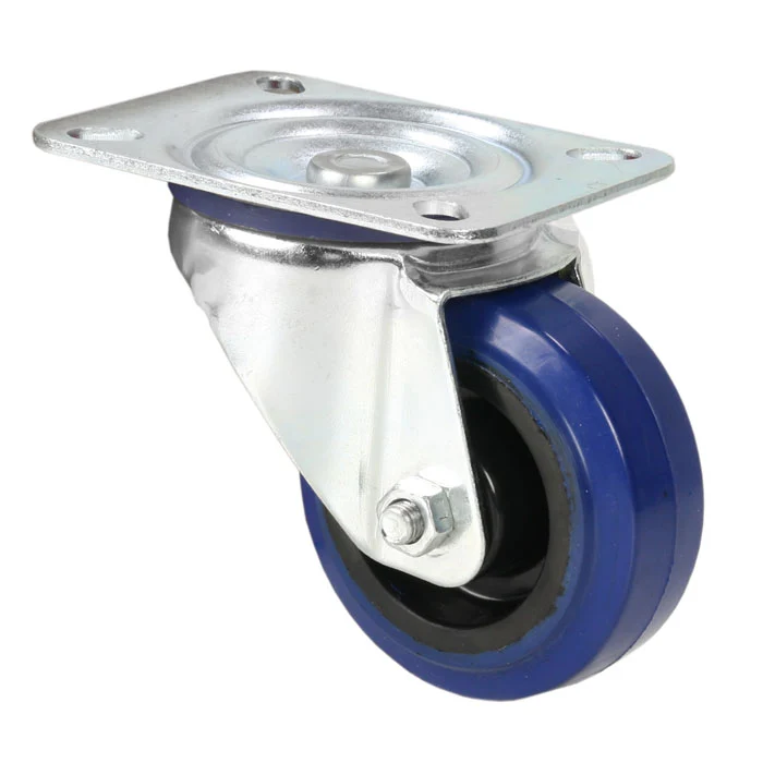 Adam Hall Hardware 372081 - Kääntyvä Pyörä 80 mm sinisellä pyörällä