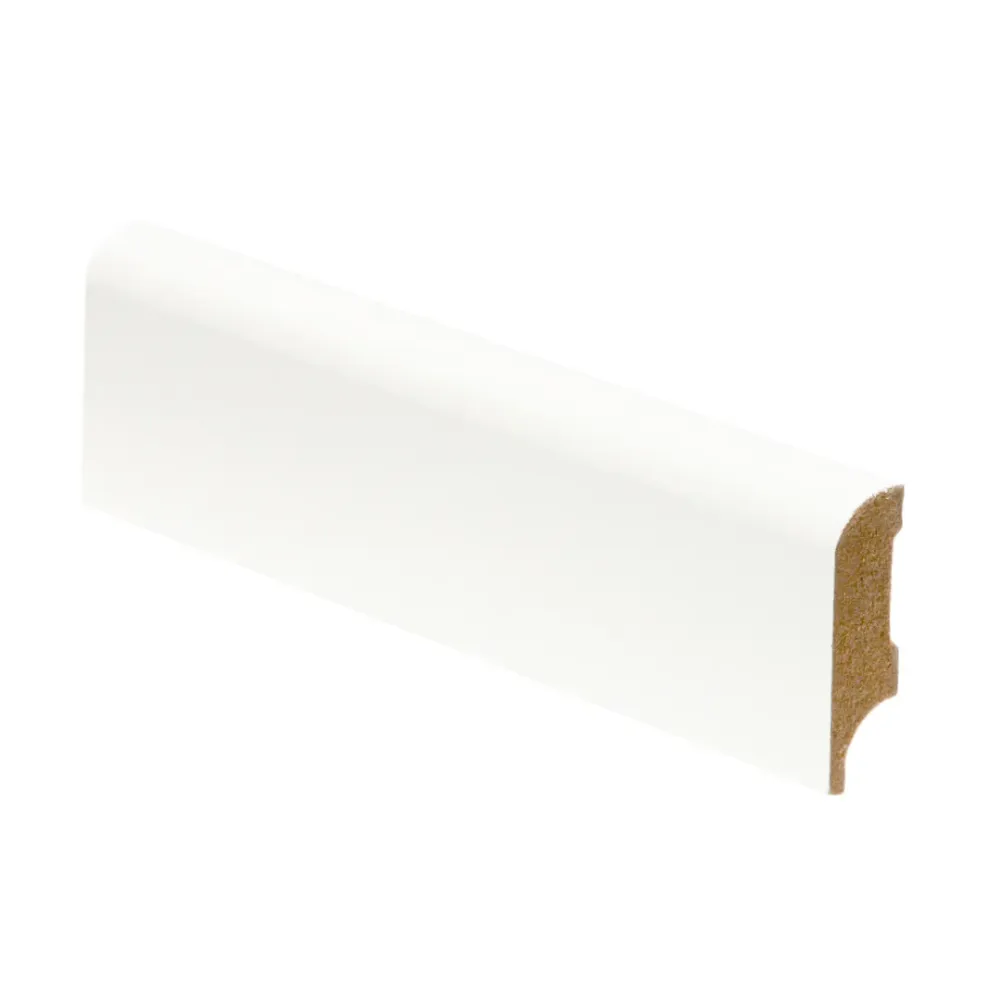 Jalkalista 12x42x3050, MDF, Valkoinen