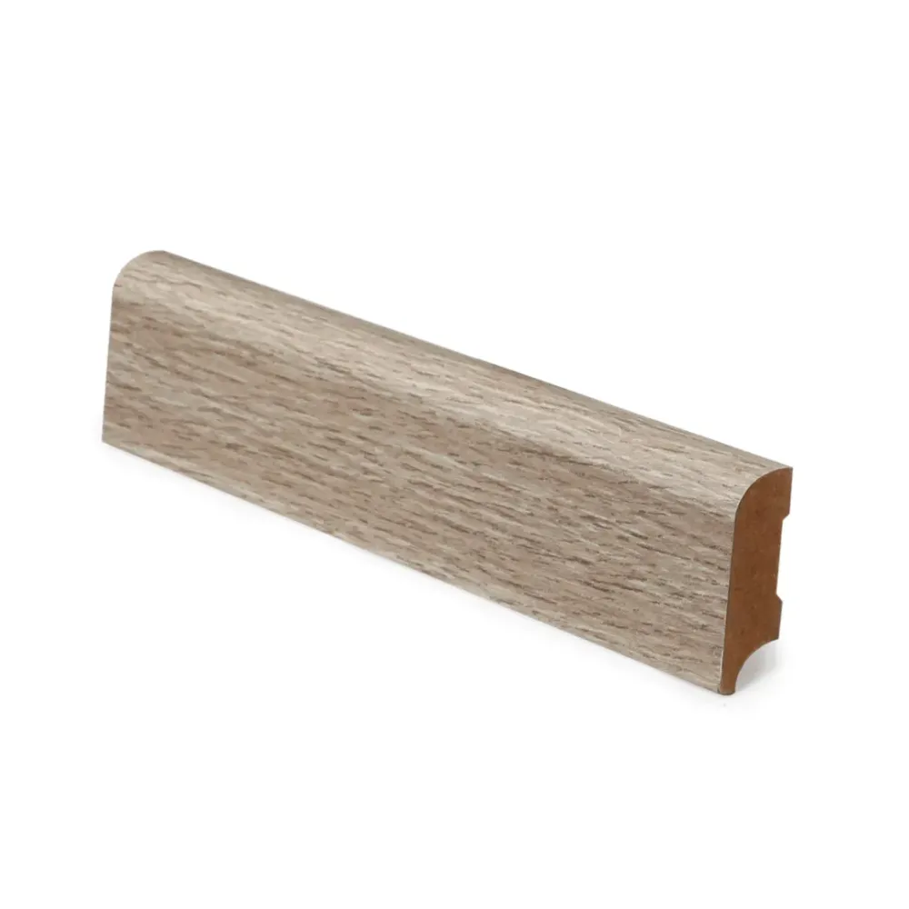 Jalkalista 12x42x3050, MDF, Valkotammi