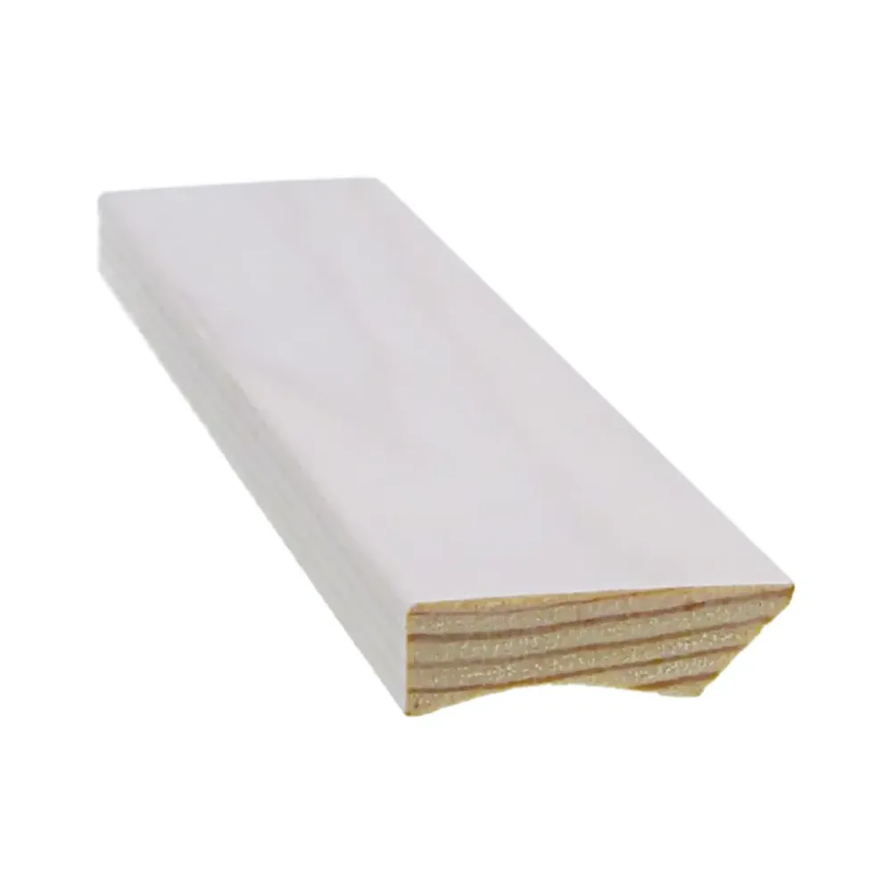 Jalkalista 12x42x3300, Mänty, Valkolakattu