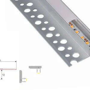 Kipsiprofiili | Sisäänrakennettu | 1 metri | Sivu | Alumiini | 38x15 | COB LED-nauha (kopio)