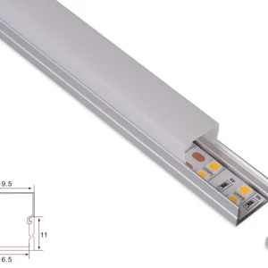 Profiili | Rakentaminen | 1 metri | Laki | Alumiini | 19x19 | Neliönmuotoinen huppu | COB LED-nauha