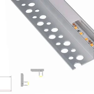 Rakennettu kipsiprofiili - | 1 metrin puolella alumiini 32,5 x 13 | Cob -LED -kaistale