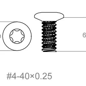 Ruuvisarja 3 kpl | 4-40x0.250" [T10]