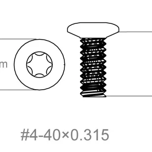 Ruuvisarja 3 kpl | 4-40x0.315" [T10]