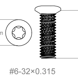 Ruuvisarja 3 kpl | 6-32x0.315" [T10]