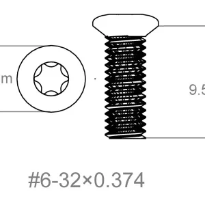Ruuvisarja 3 kpl | 6-32x0.374" [T10]