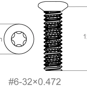Ruuvisarja 3 kpl | 6-32x0.472" [T10]
