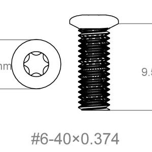 Ruuvisarja 3 kpl | 6-40x0.374" [T10]