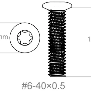Ruuvisarja 3 kpl | 6-40x0.5" [T10]