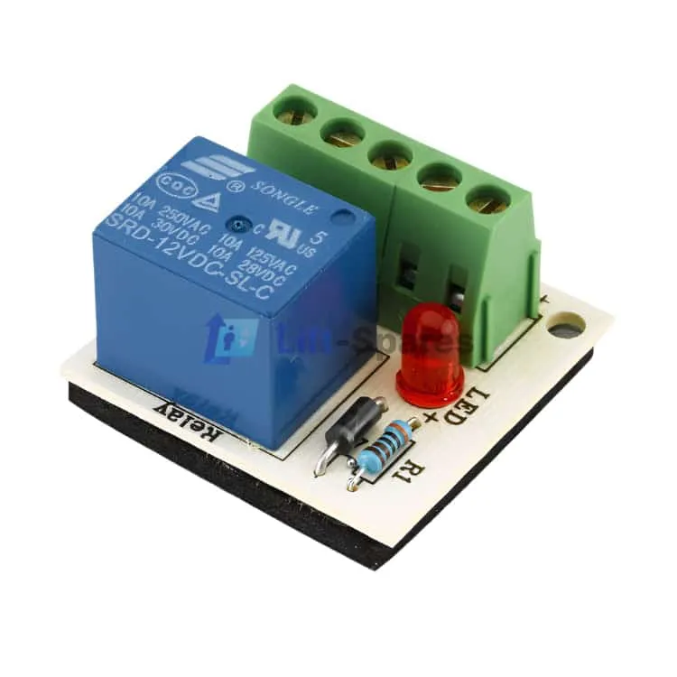 DBR100 Kulunvalvontarele 12 VDC (NO/NC/COM) LED-merkkivalo