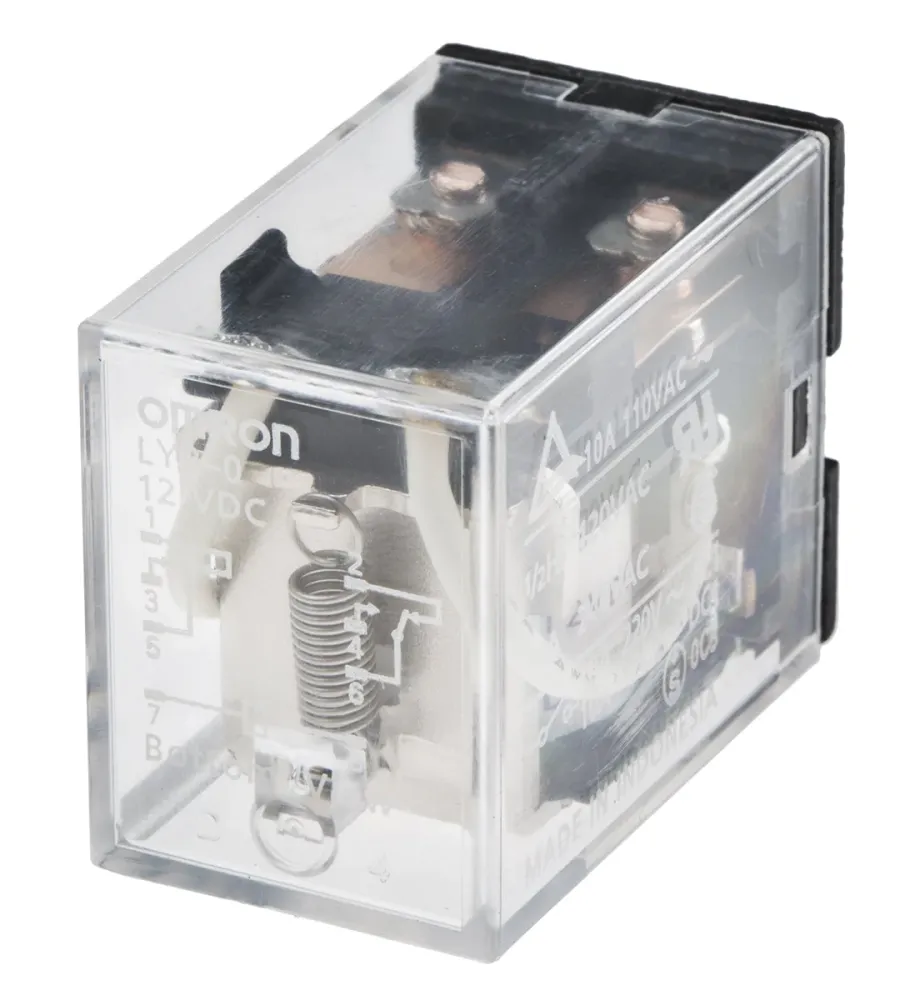 Omron-rele 12V DC 10A DPDT LY2-0 DC12