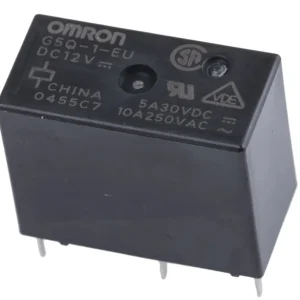 Omron-rele 12V DC SPDT 10A piirilevylle kiinnitettävä G5Q-1-EU DC12 (TY)