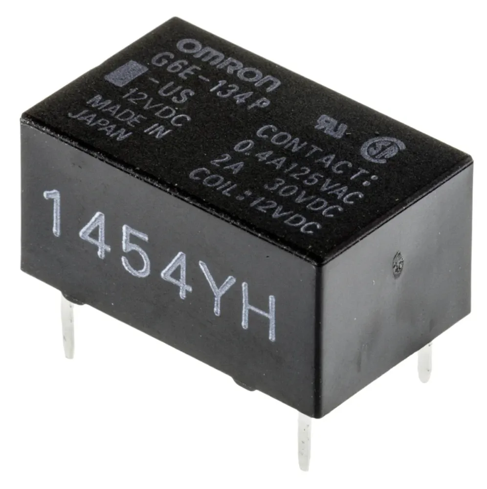 Omron-rele 12V DC SPDT 3A piirilevylle kiinnitettävä G6E-134P-US DC12