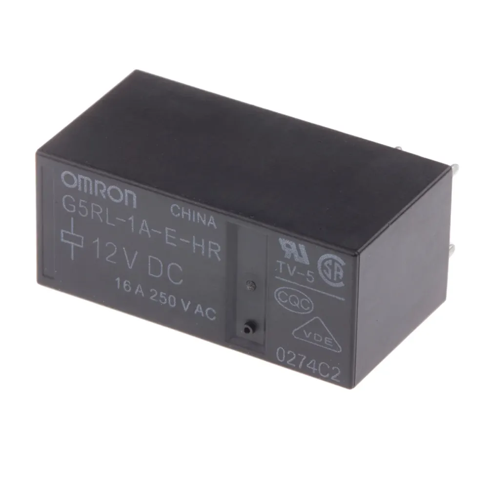 Omron-rele 12V DC SPST 16A piirilevylle asennettava G5RL-1A-E-HR DC12