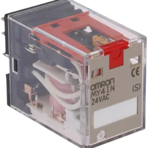 Omron-rele 24V AC 4PDT pistokeliitäntä 5A MY4IN AC24(S)