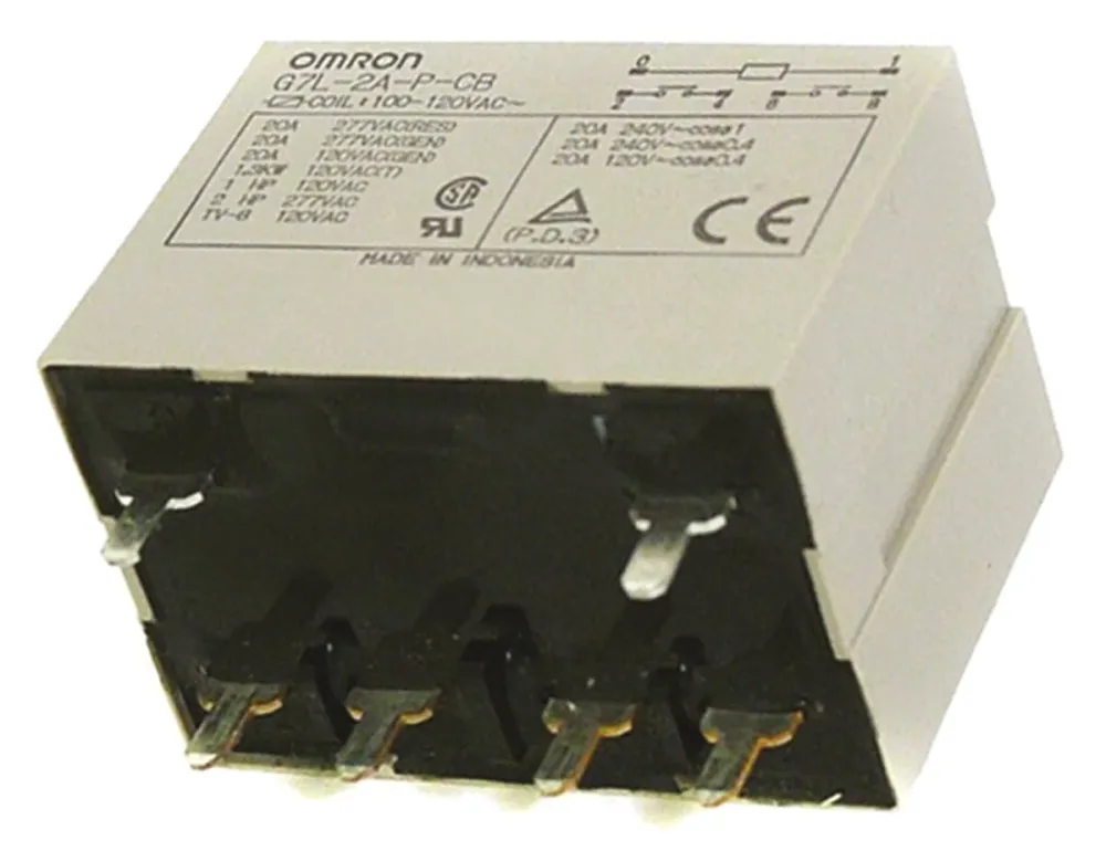 Omron-rele 24V DC DPST 20A piirilevylle asennettava G7L-2A-P 24DC