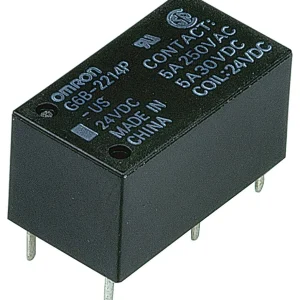 Omron-rele 24V DC DPST 5A piirilevylle kiinnitettävä G6B-2214P-US DC24