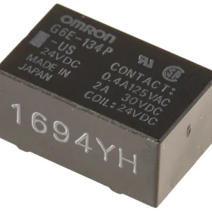 Omron-rele 24V DC SPDT 3A piirilevylle kiinnitettävä kullattu G6E-134P-US DC24