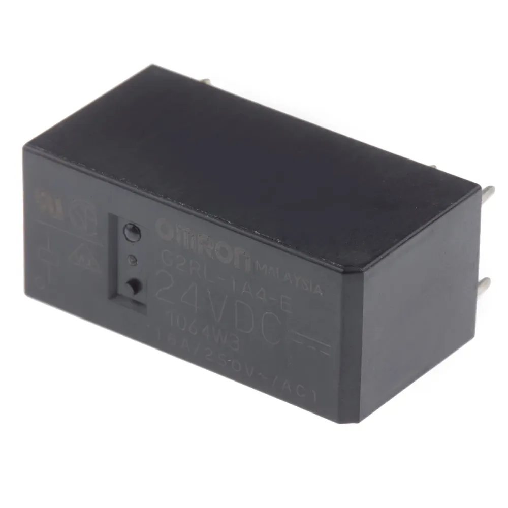Omron-rele 24V DC SPST 16A piirilevylle asennettava G2RL-1A4-E DC24