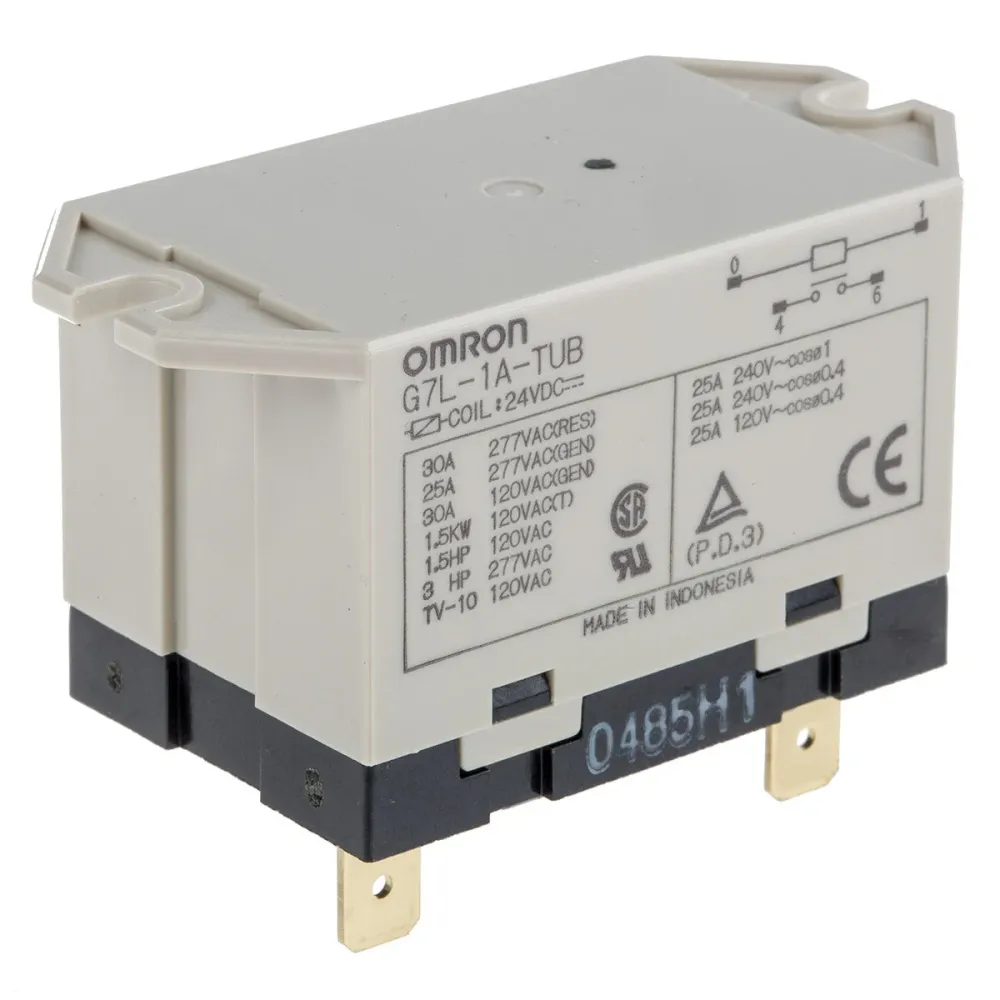 Omron-rele 24V DC SPST 30A laippakiinnitys G7L-1A-TUB 24DC