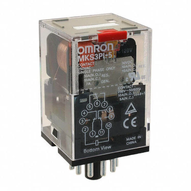 Omron-rele 3PDT 230V AC pistokeliitäntä 10A MKS3P-5_230VAC