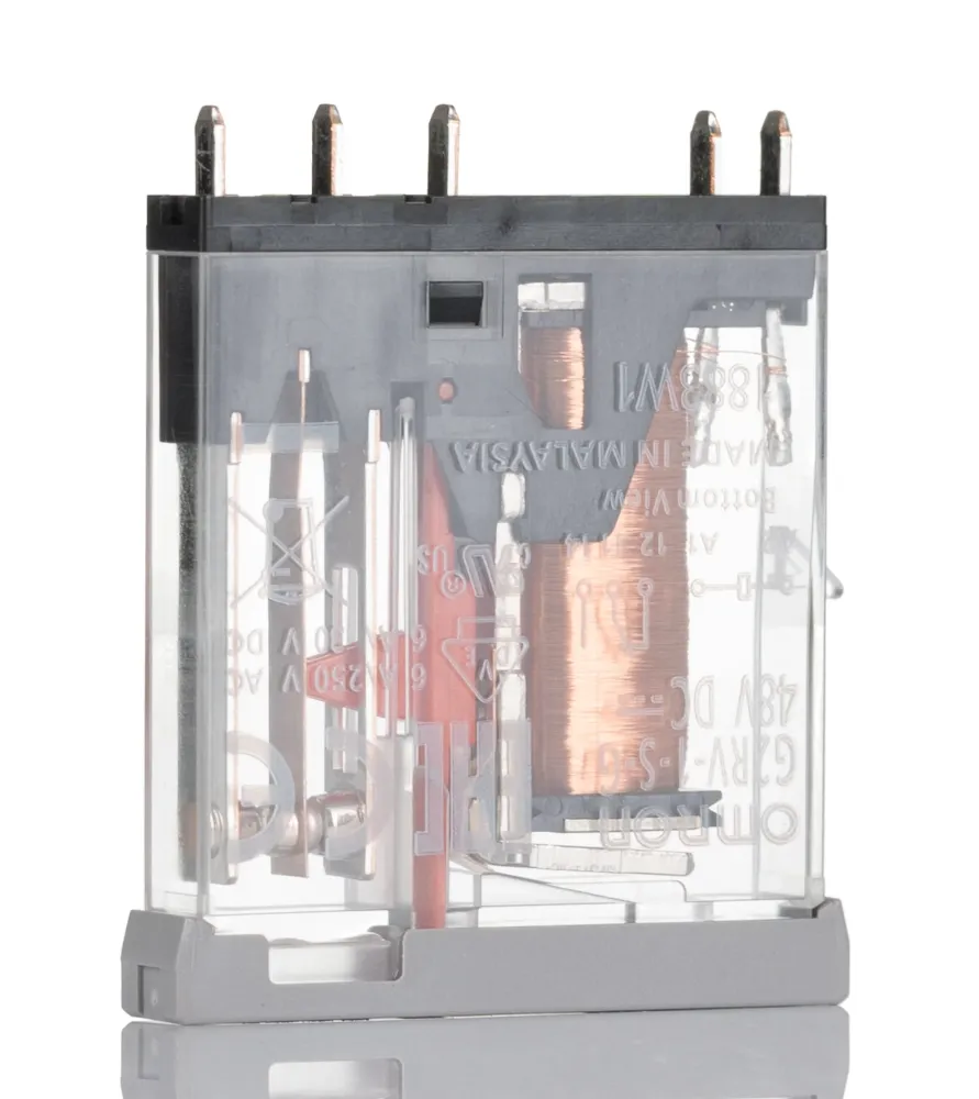 Omron-rele 48V DC SPDT 6A DIN-kiskolle G2RV-1-SG DC48