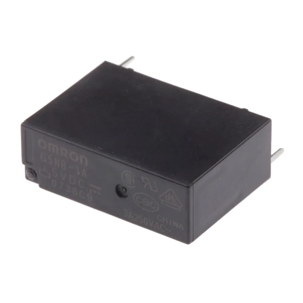 Omron-rele 5V DC SPST 5A piirilevylle kiinnitettävä G5NB-1A DC5