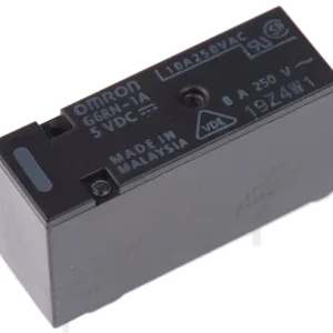 Omron-rele 5V DC 8A SPST piirilevylle kiinnitettävä G6RN-1A_5DC