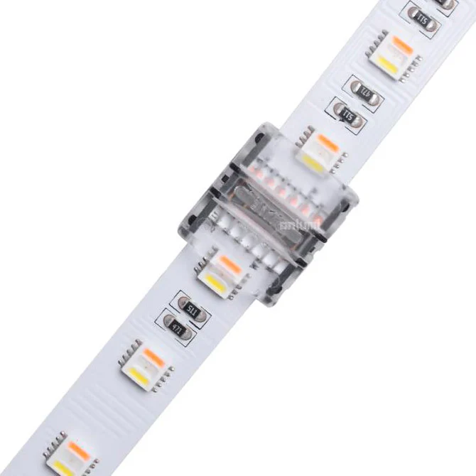 RGB+CCT - 12mm RGB+CCT LED-nauhan jatkoliitin (nauha+nauha RGB+CCT led-nauhalle, max. 60led/m)