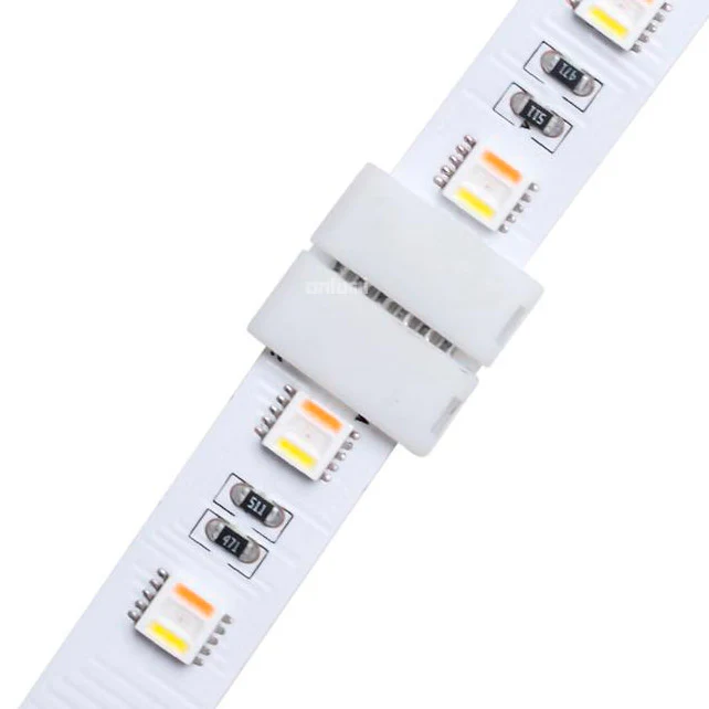 RGB+CCT - 12mm RGB+CCT LED-nauhan SNAP jatkoliitin (nauha+nauha RGB+CCT led-nauhalle, max. 60led/m)