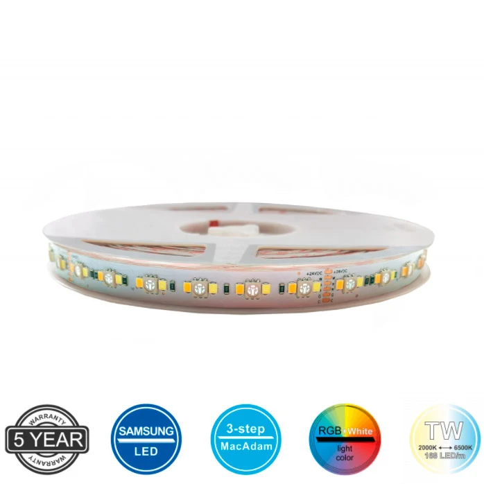 RGB+CCT LED-nauha 24W/m 24V - 5 1, RGB+2000K-6500K IP20 5m