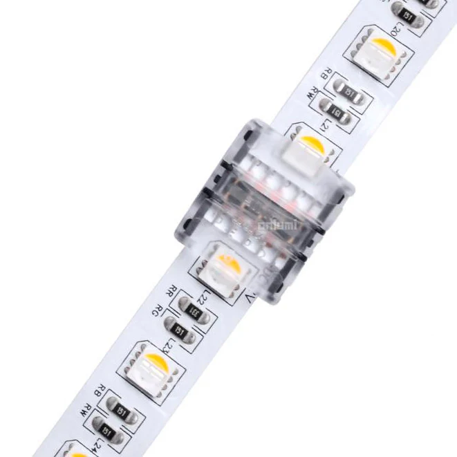 RGBW - 12mm RGBW LED-nauhan jatkoliitin (nauha+nauha RGBW led-nauhalle, max. 90led/m)